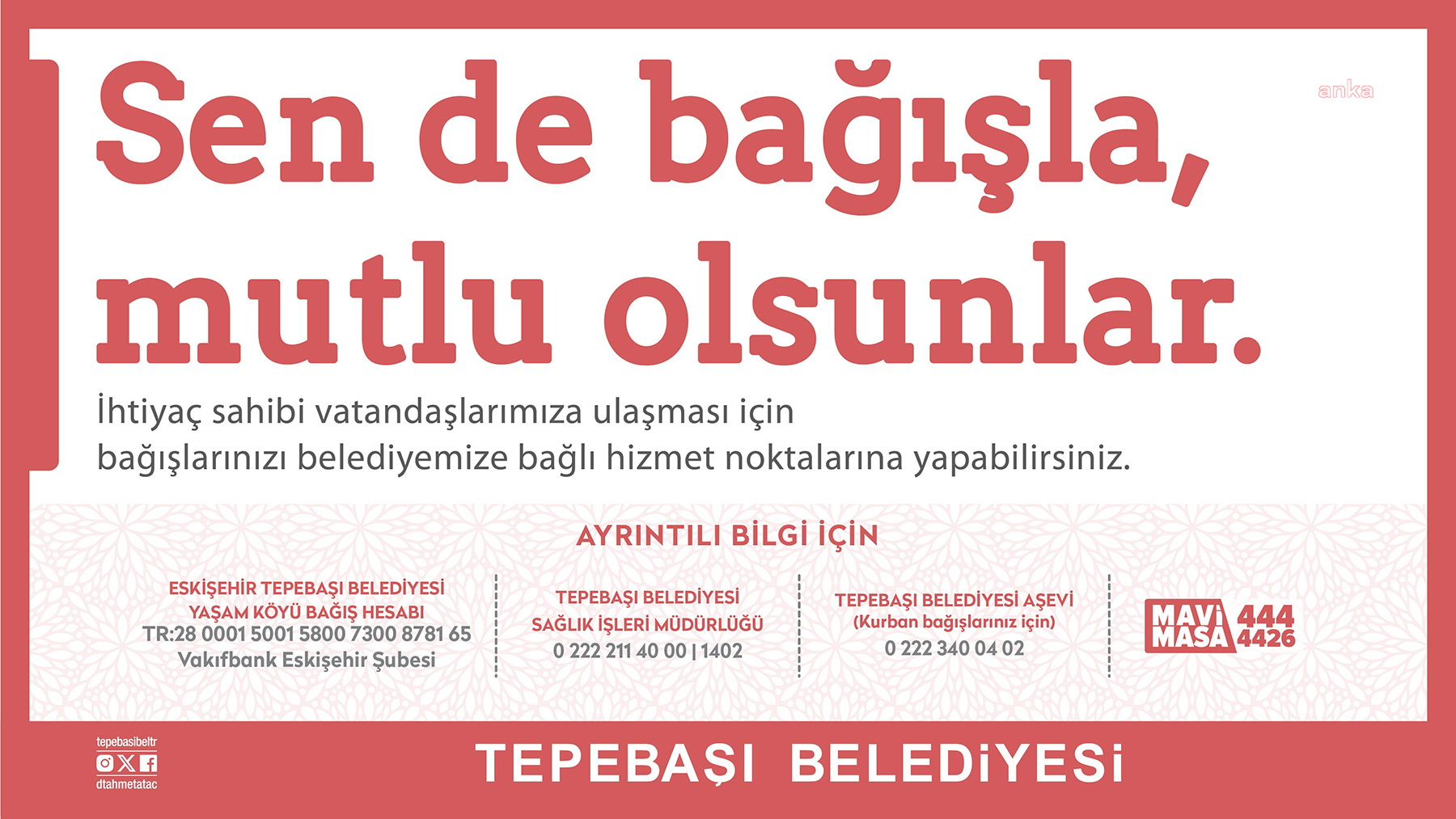 Tepebaşı Belediyesi Nihal-İsmail Akçura Aşevi, yardımsever vatandaşlar ile ihtiyaç sahipleri arasında köprü olacak