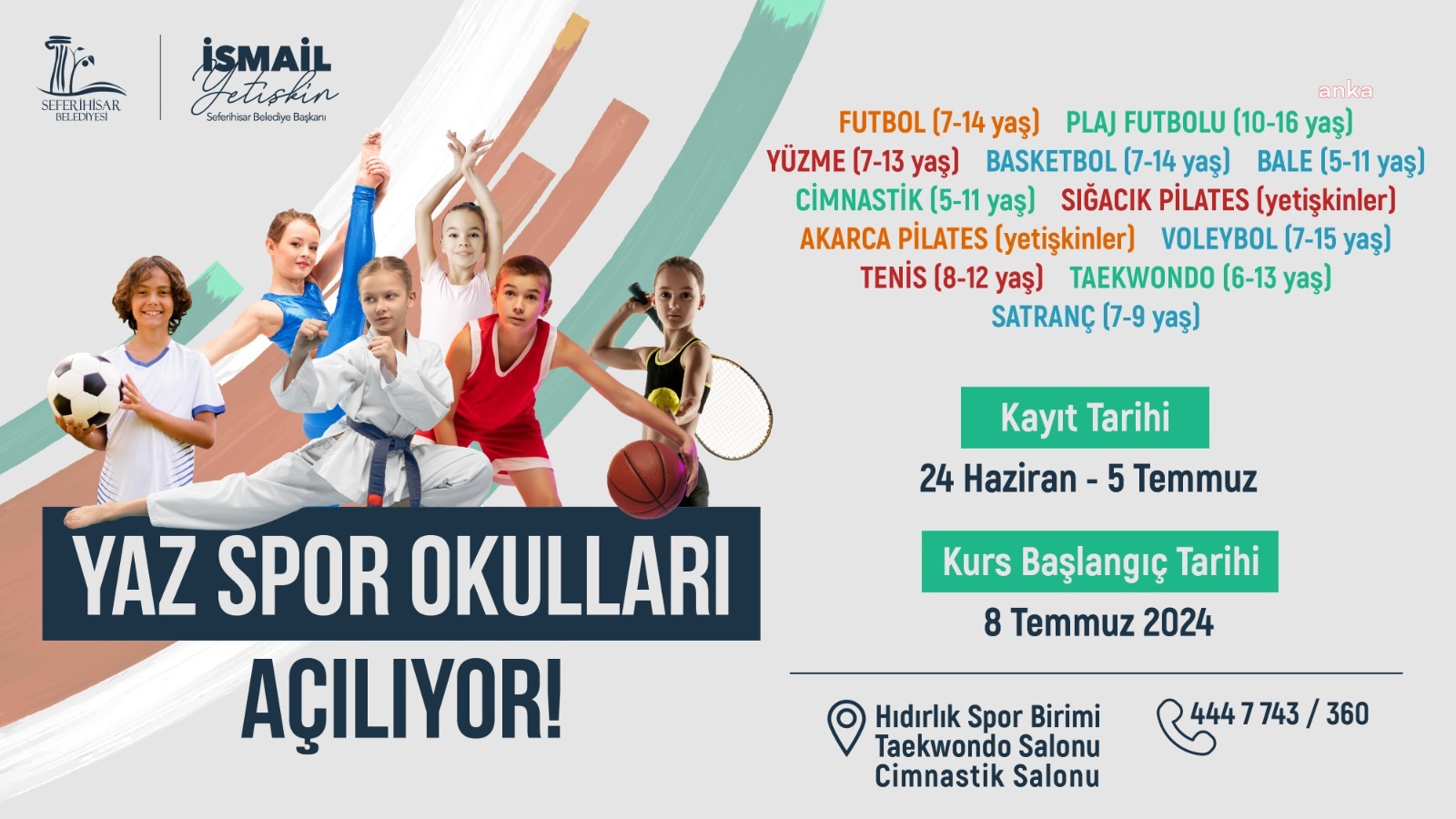 Seferihisar'da Yaz Spor Okulları başlıyor