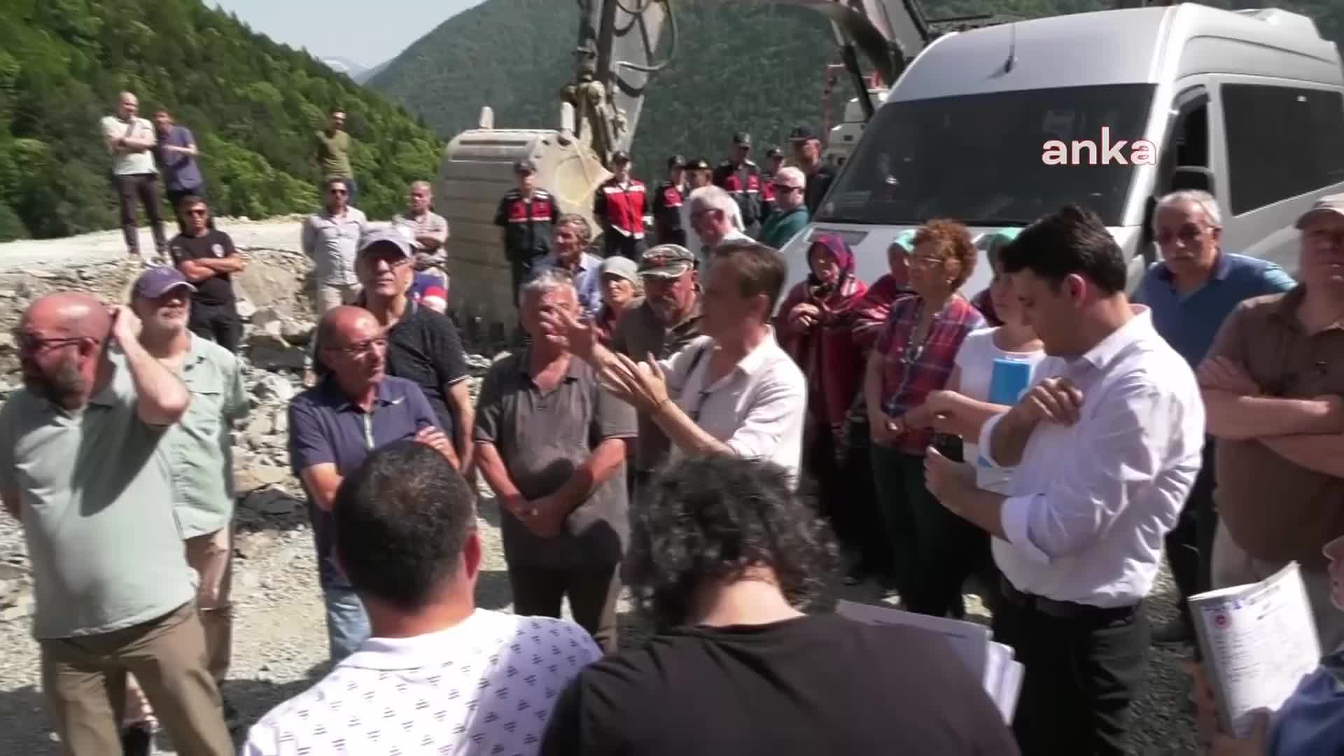 Rize İkizdere'de taş ocağı ruhsat iptali için bilirkişi keşfi yapıldı
