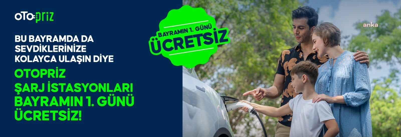 OtoPriz’de bayramın ilk günü şarjlar ücretsiz