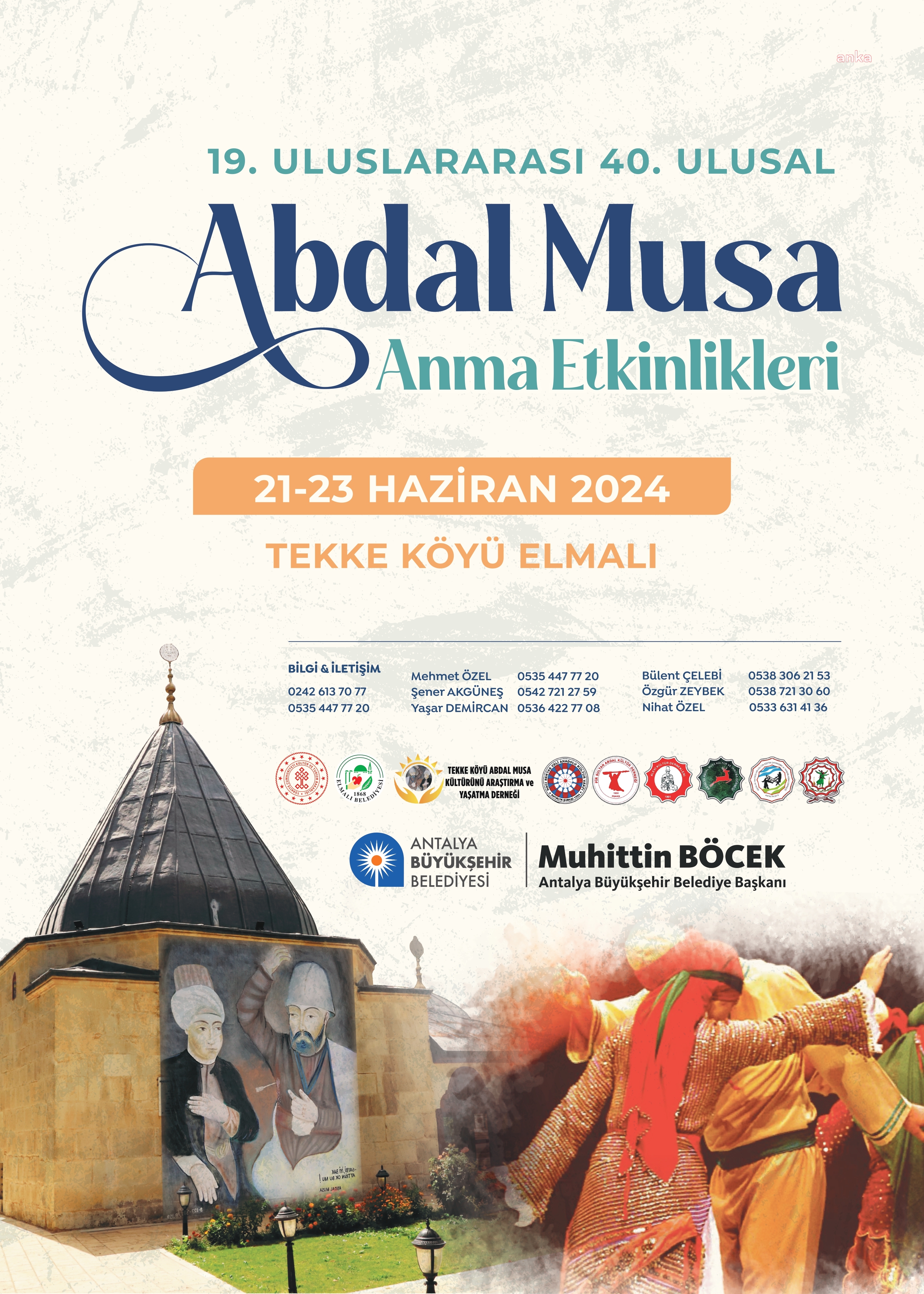 Antalya Büyükşehir, Abdal Musa Anma Etkinlikleri'ne ev sahipliği yapacak