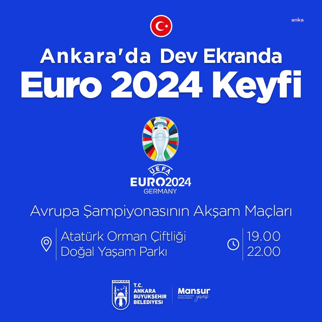Ankara'da dev ekranlarda Euro 2024 keyfi