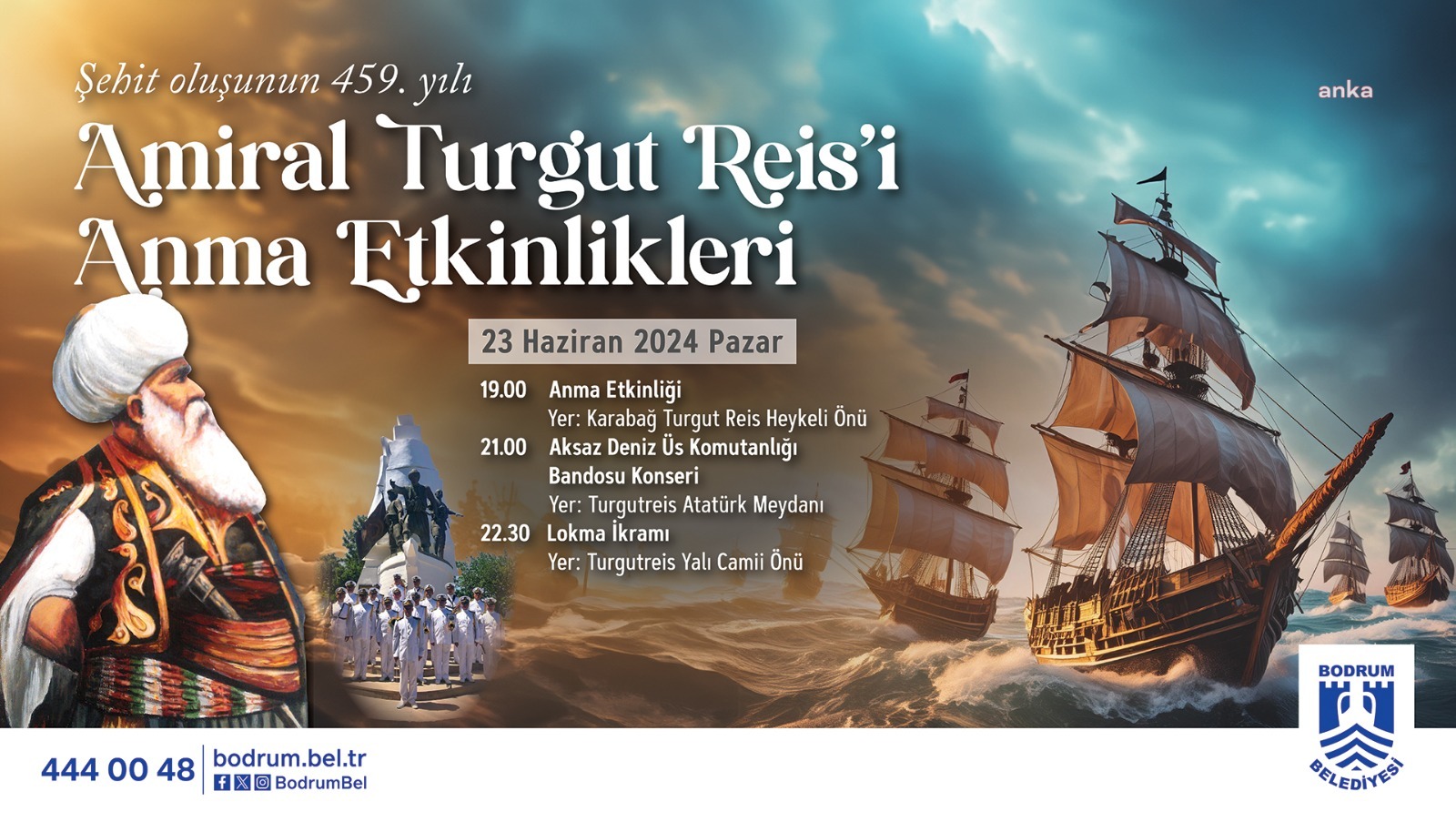 Amiral Turgut Reis, Bodrum'da etkinliklerle anılacak