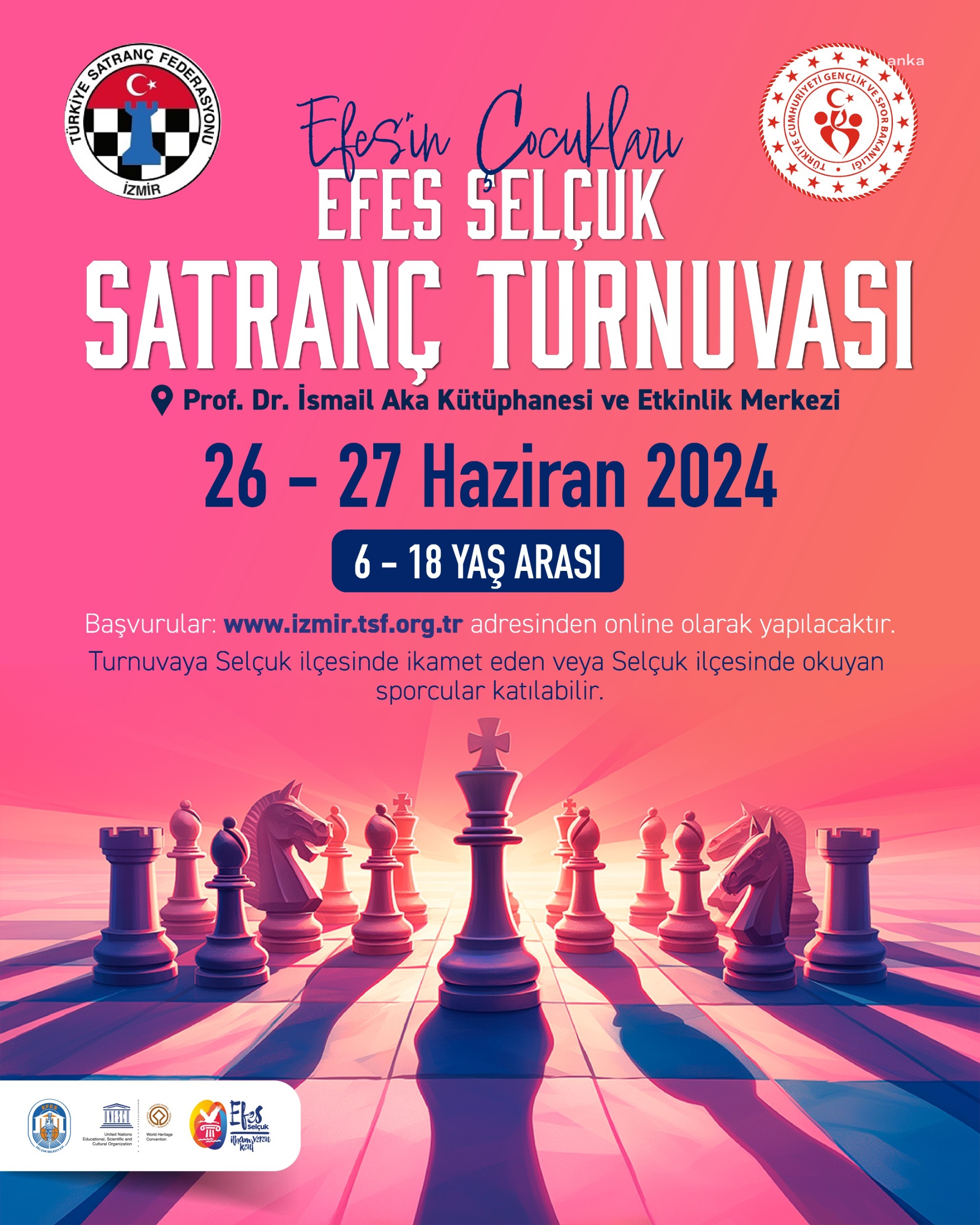 'Efesli Çocuklar Satranç Turnuvası'na başvurular başladı