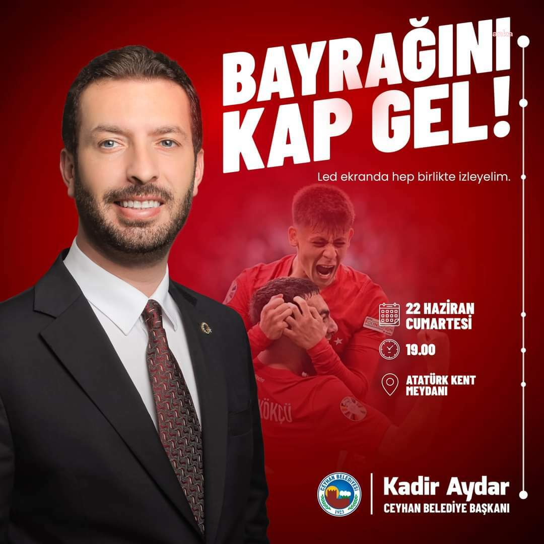 Ceyhan Belediyesi'nden milli maç için dev ekran