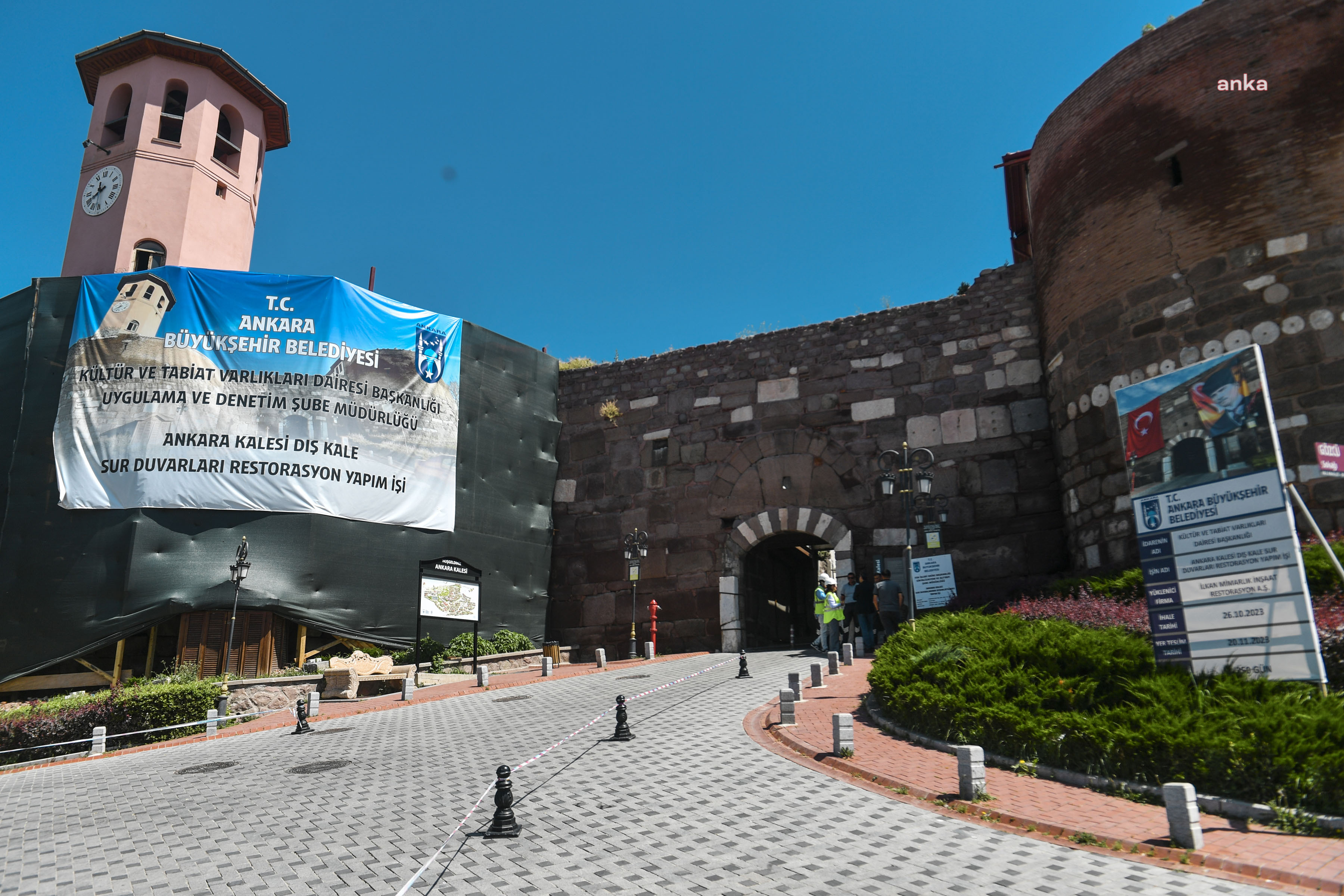 Ankara Büyükşehir'den  Ankara Kalesi’nin Hisar Kapısı’nda kapsamlı onarım