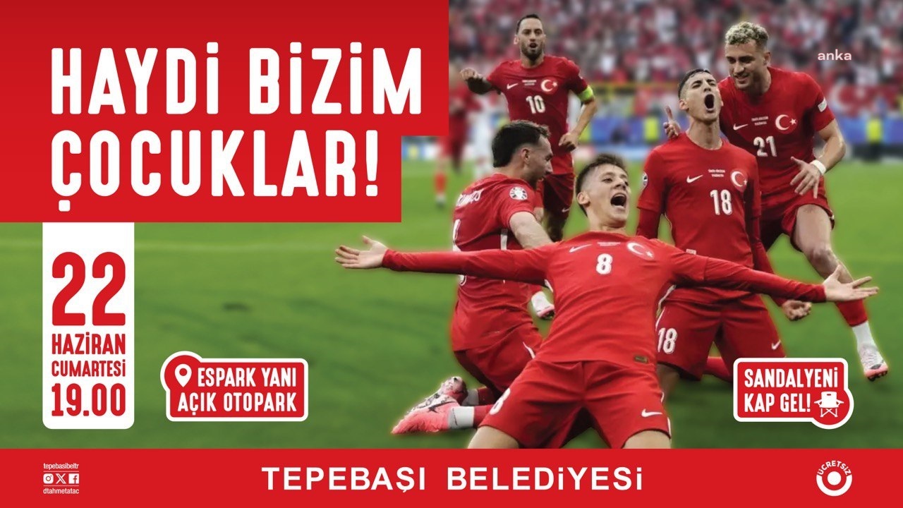 Tepebaşı'nda açık havada maç keyfi