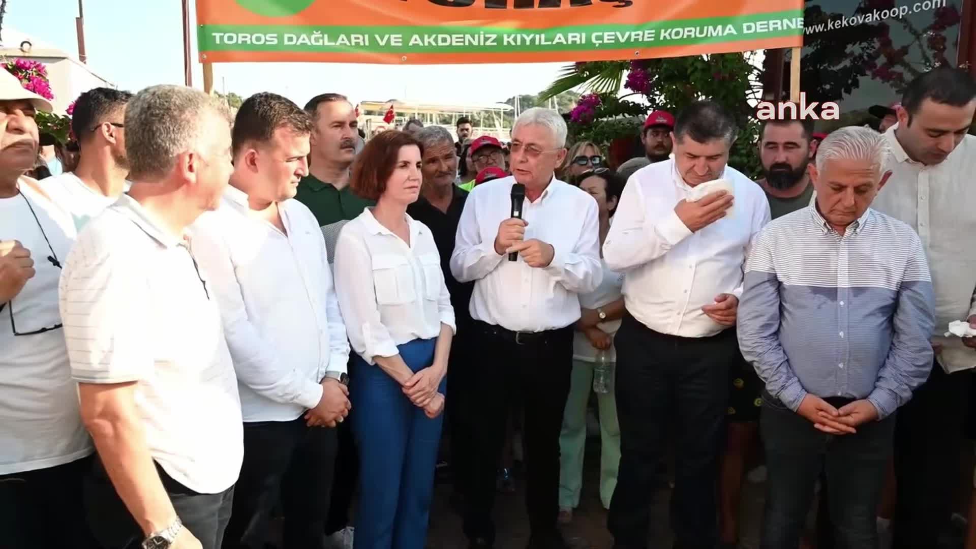 Kekova'da iskele ihalesine protesto: "Buranın ısmarlama şekilde peşkeş çekilmesine müsaade etmeyeceğiz"
