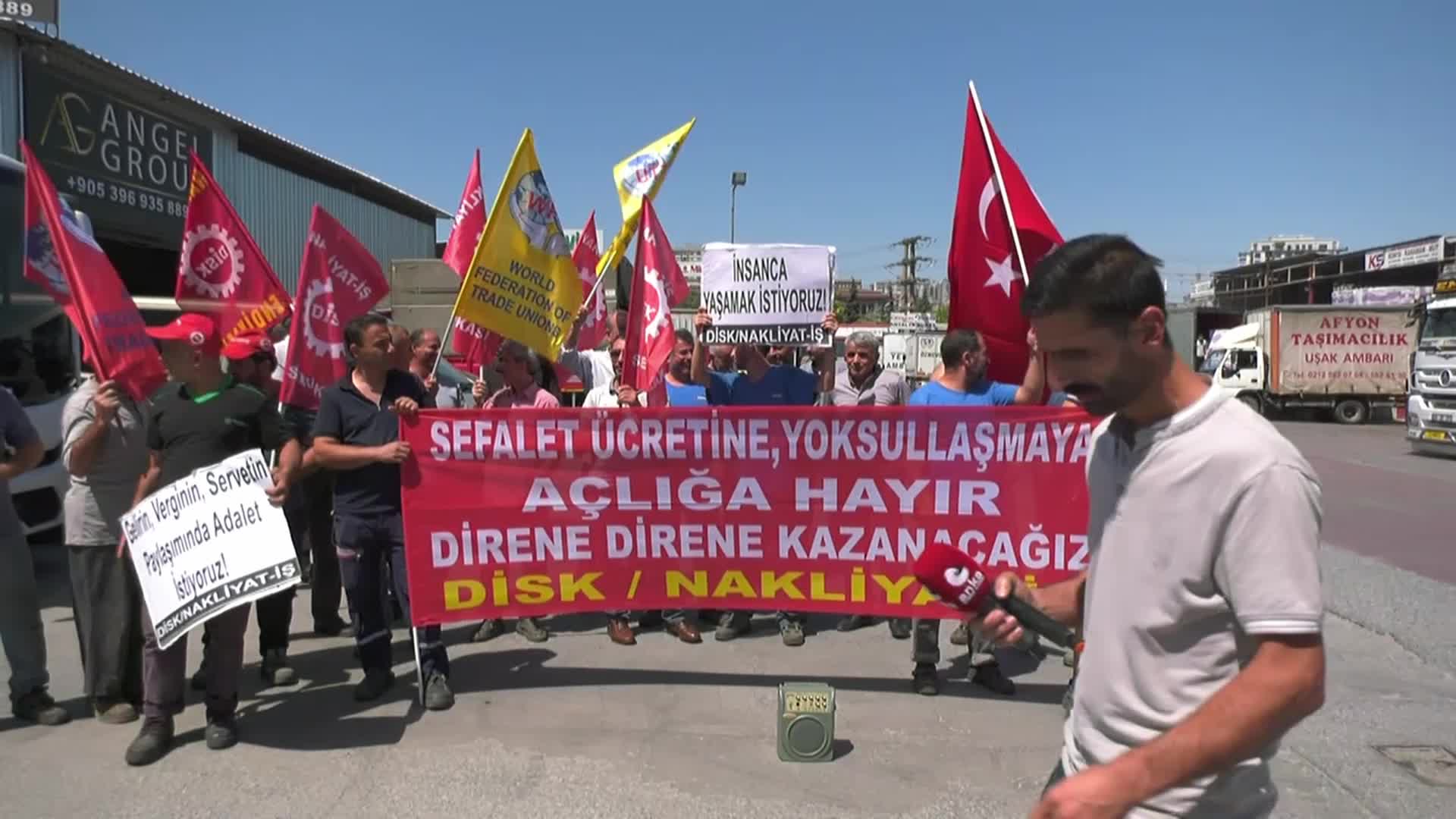 Nakliyat-İş Sendikası’ndan 'asgari ücret' eylemi: “İkinci altıncı ayda da gerçek enflasyon oranında artırılması gerekir”
