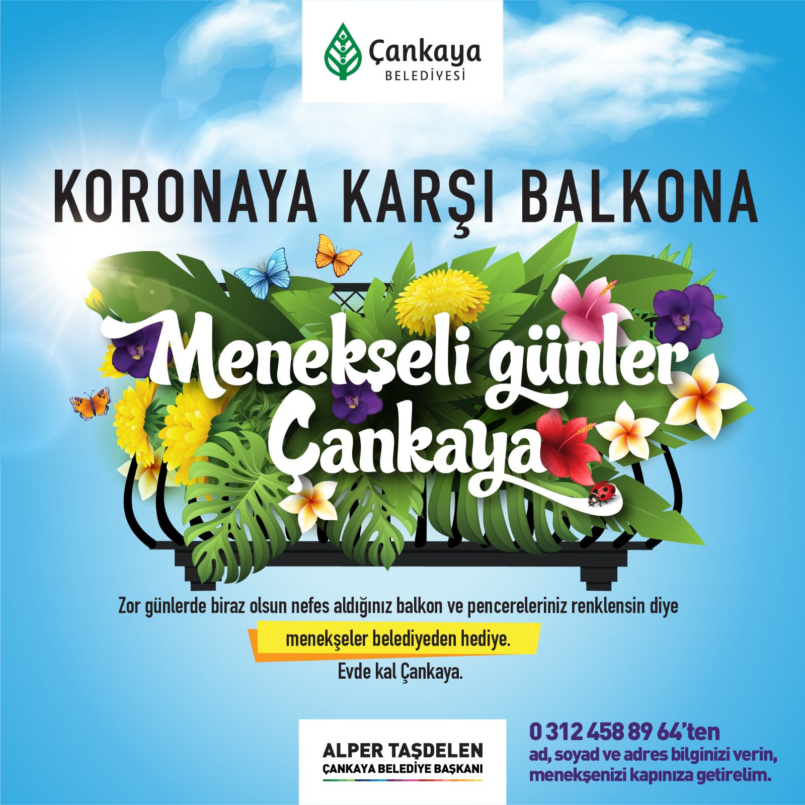 ÇANKAYA BELEDİYESİ'NDEN KORONA GÜNLERİNE MENEKŞELİ DESTEK