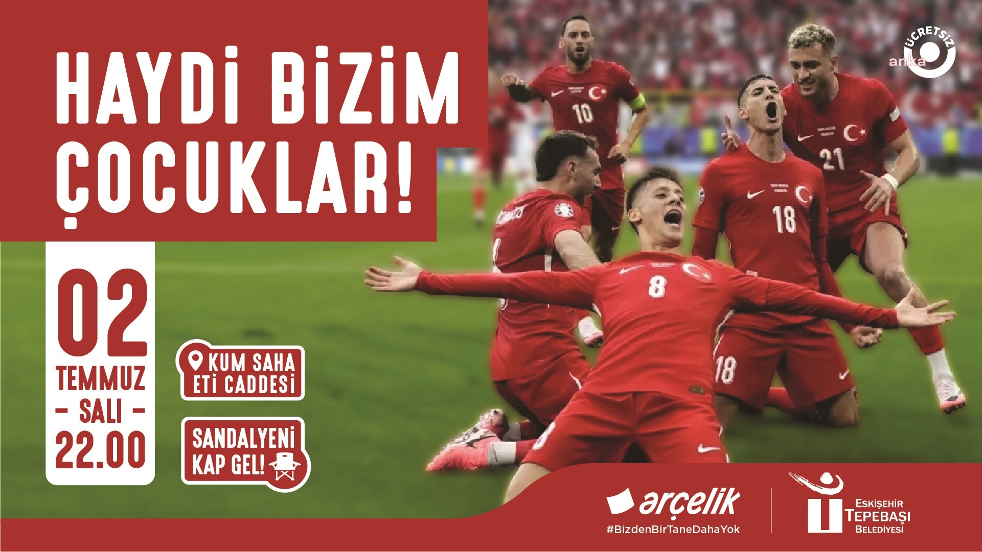 Milli maç heyecanı Tepebaşı’nda