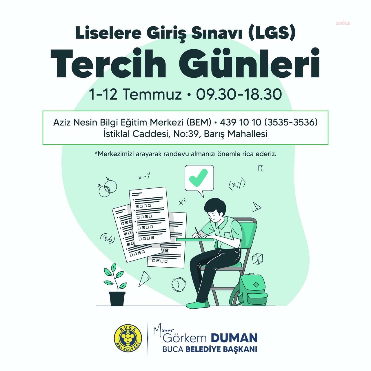 Buca’da ücretsiz ‘LGS Tercih’ desteği