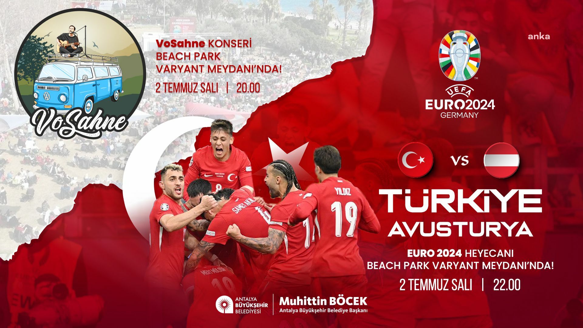 Antalya Büyükşehir’den milli coşkuya davet