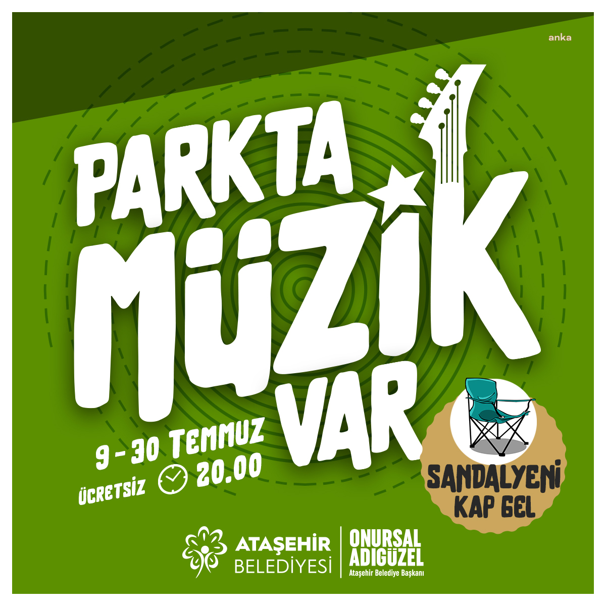 Ataşehir Belediyesi'nin “Parkta Müzik Var” etkinlikleri 9 Temmuz'da başlıyor