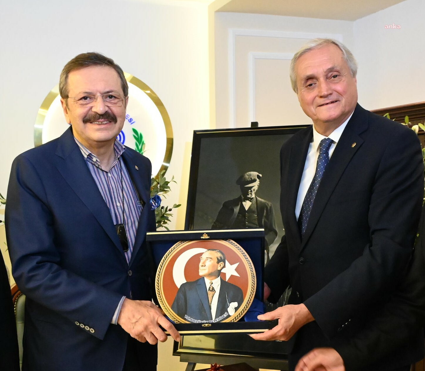 TOBB Başkanı Hisarcıklıoğlu'ndan Bozüyük Belediye Başkanı Bakkalcıoğlu'na ziyaret