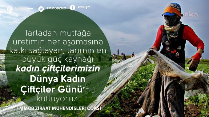 ZMO, DÜNYA KADIN ÇİFTÇİLER GÜNÜ'NE İLİŞKİN:  TOPRAK ANA DERTLİ