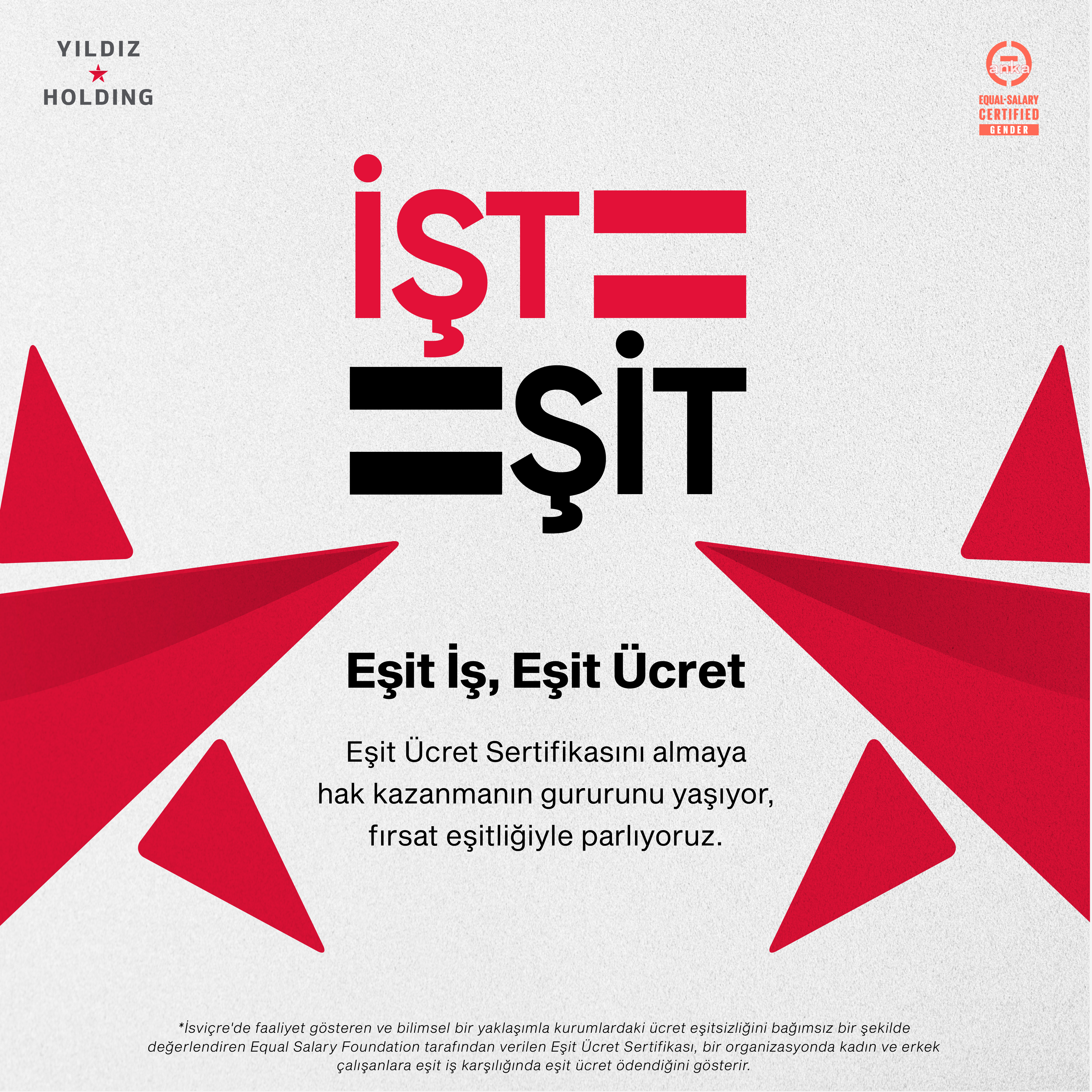 Yıldız Holding, ''EŞİT ÜCRET Sertifikası''nı almaya hak kazandı