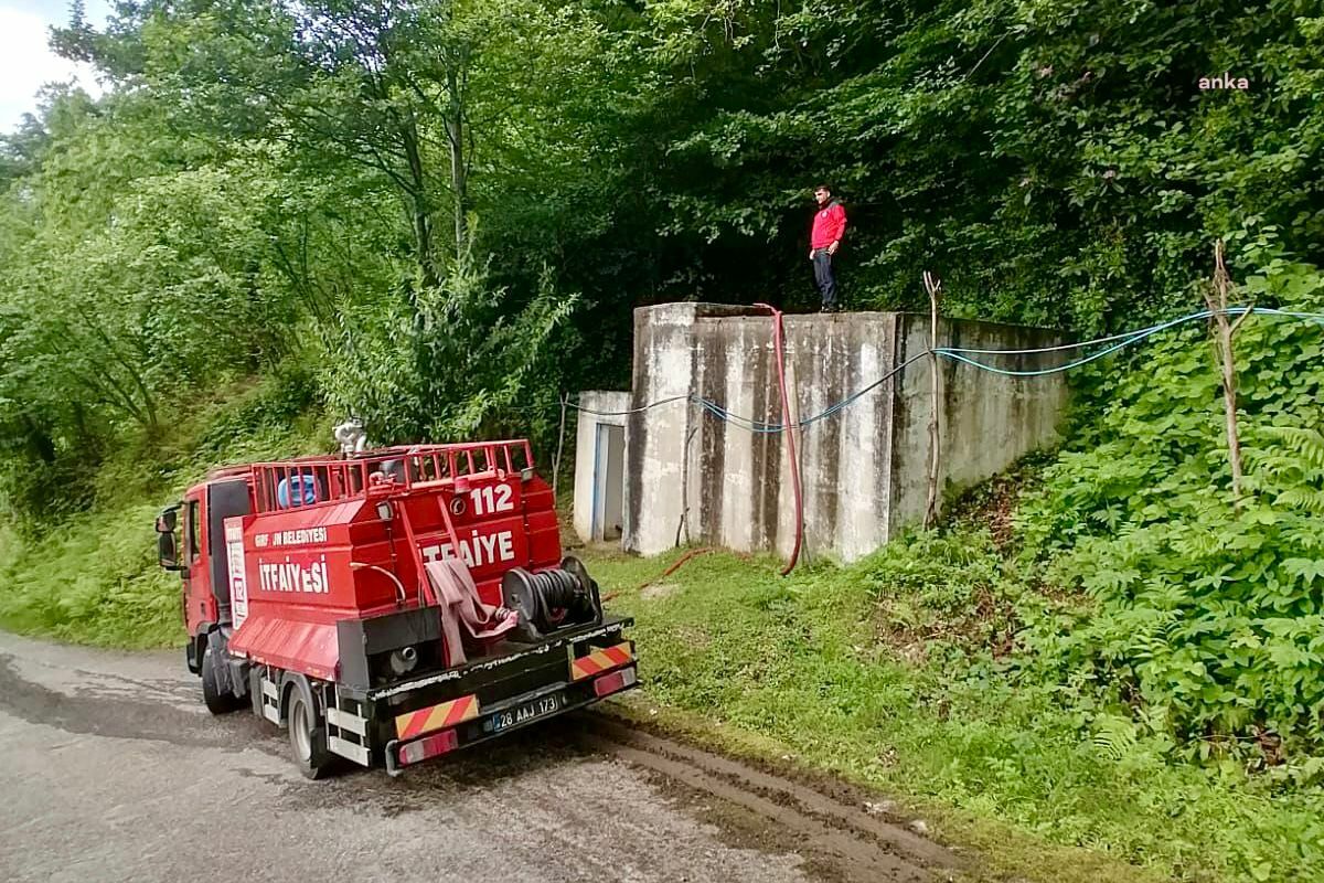 Giresun Belediyesi İtfaiye Müdürlüğü’den köylere su desteği