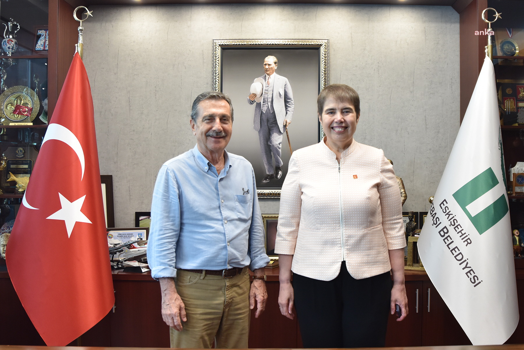 CHP Genel Başkan Yardımcısı Şahbaz'dan Tepebaşı Belediye Başkanı Ataç'a ziyaret