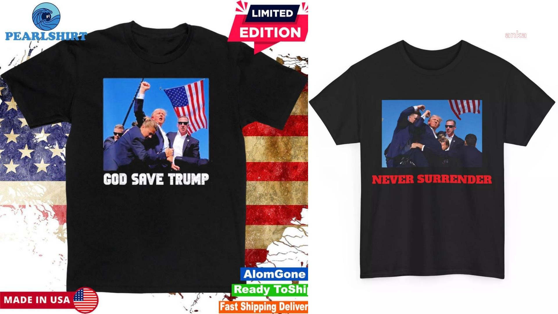 Trump’a suikast girişimiyle ilgili tişörtler satışa çıktı