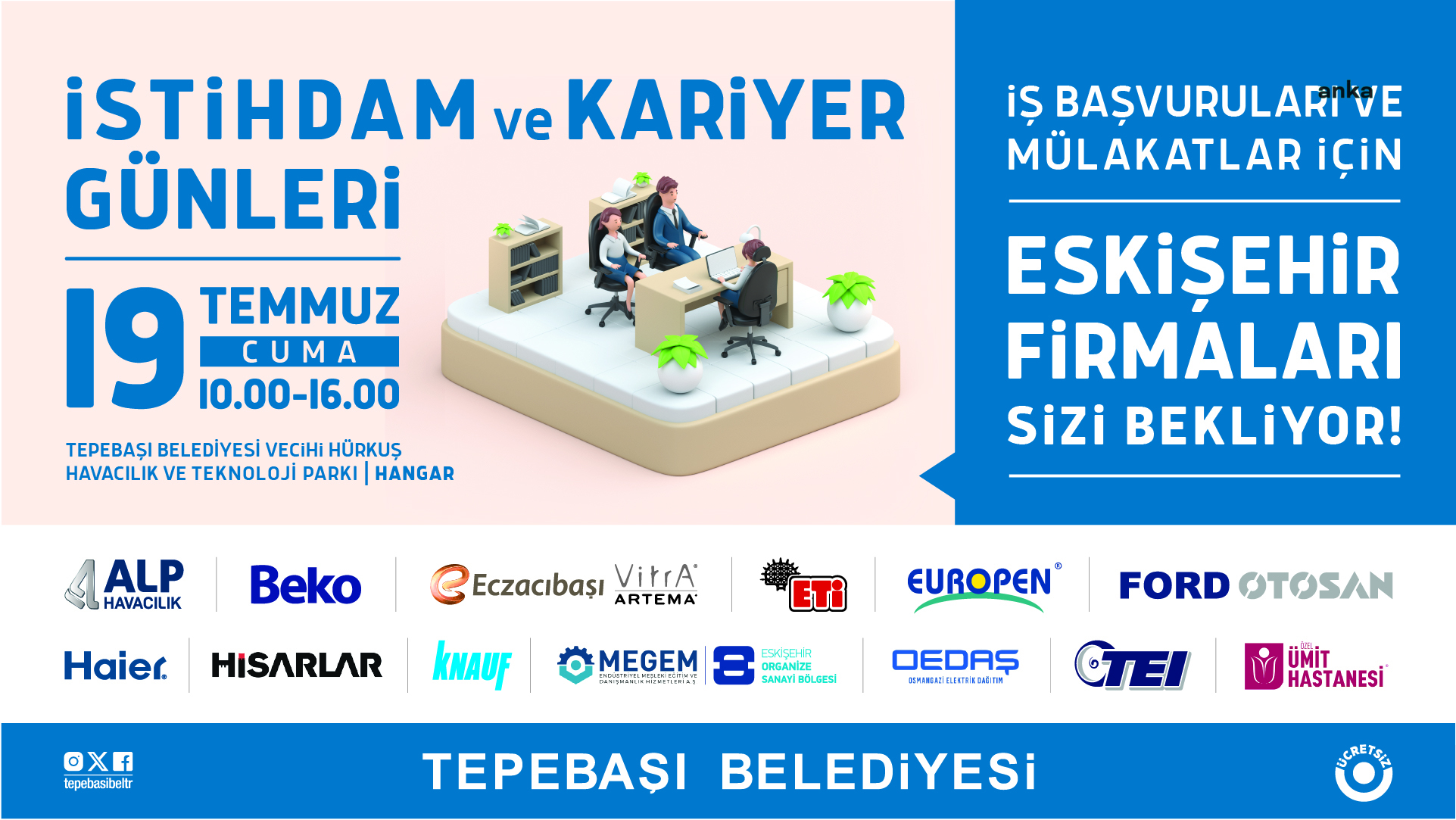 Tepebaşı Belediyesi "İstihdam ve Kariyer Günleri" düzenleyecek