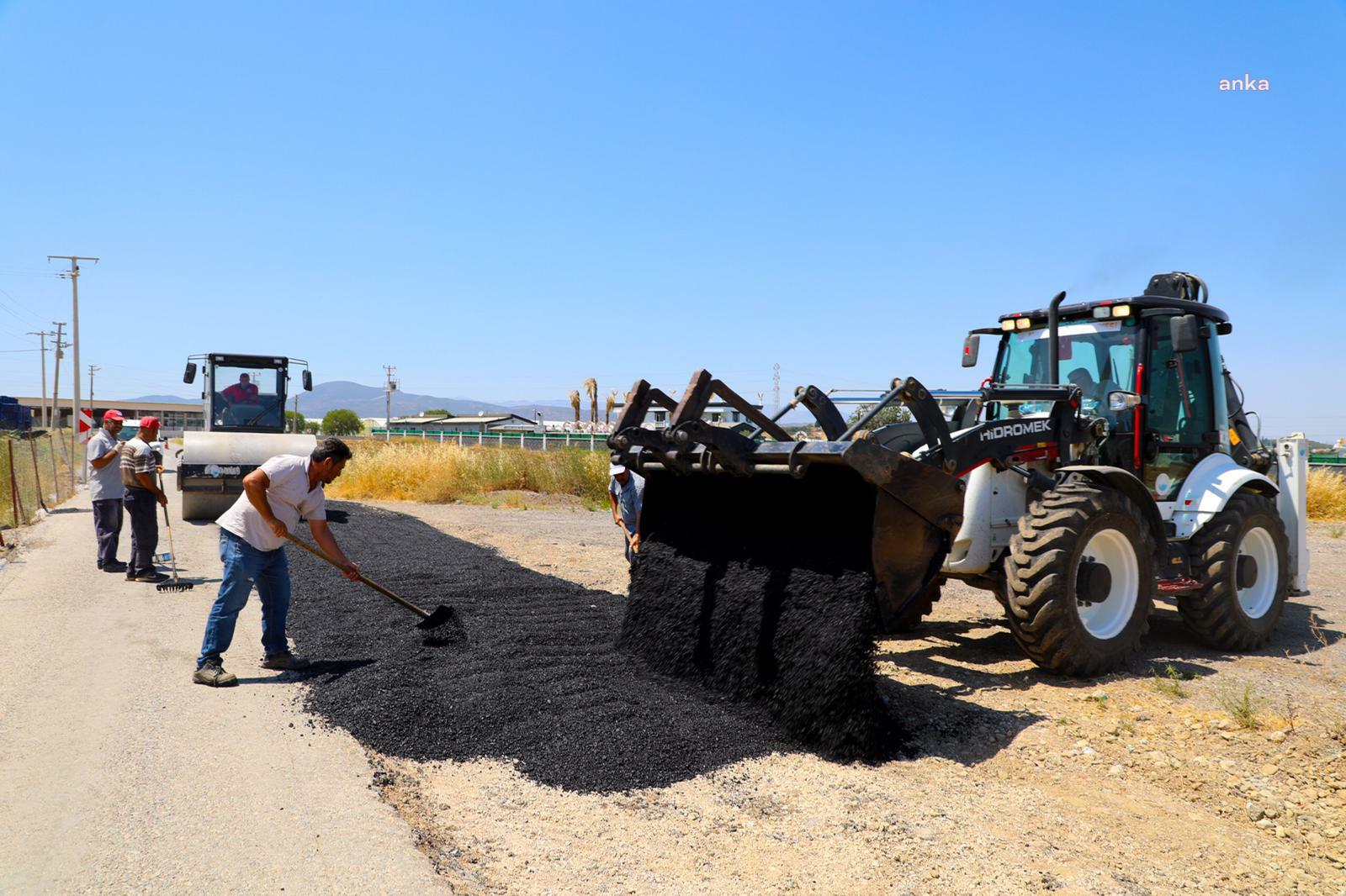 Menderes Belediyesi, yol çalışmalarını sürdürüyor