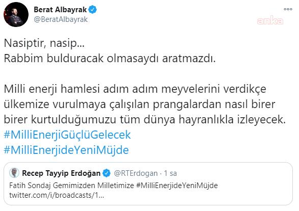 BAKAN ALBAYRAK: RABBİM BULDURACAK OLMASAYDI ARATMAZDI