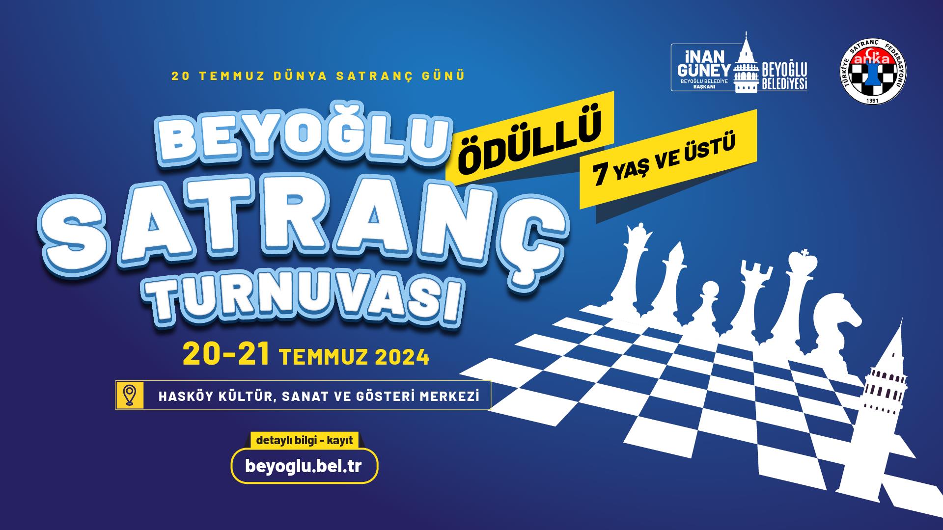 Genç sporcular, “Beyoğlu Belediyesi Satranç Turnuvası”nda yarışacak