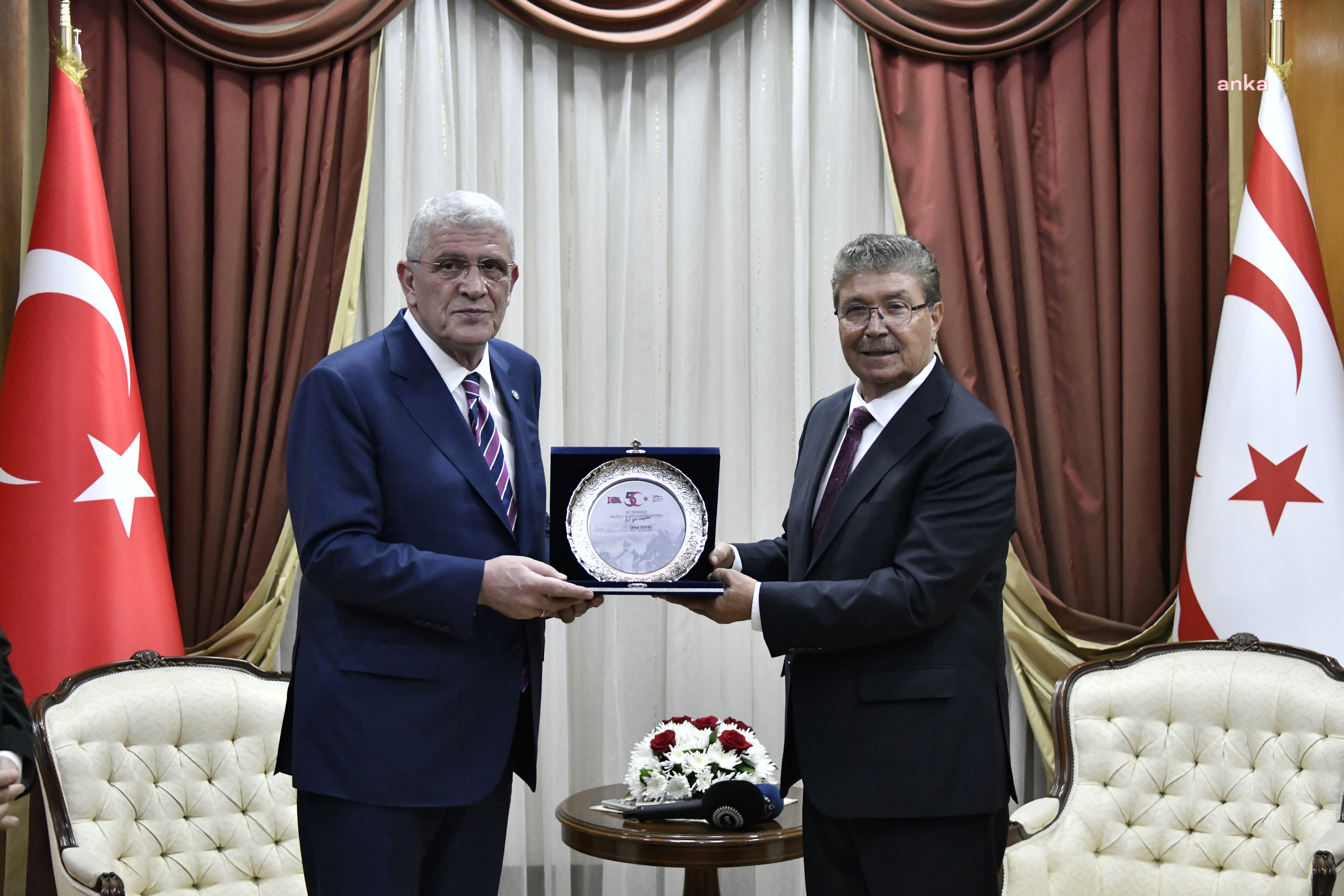 KKTC Başbakanı Üstel, İYİ Parti Genel Başkanı Dervişoğlu'nu kabul etti