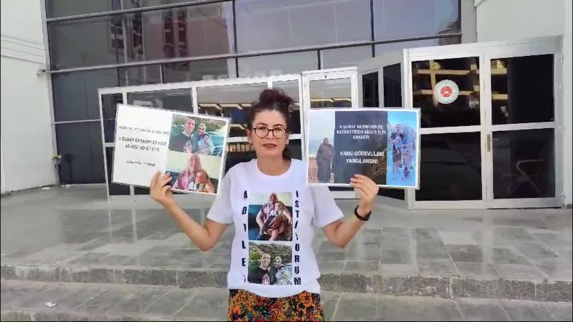 Depremzede Döne Kaya'nın adalet nöbeti 12. haftada: "Adalet sağlanana kadar öfkemiz dinmeyecek"