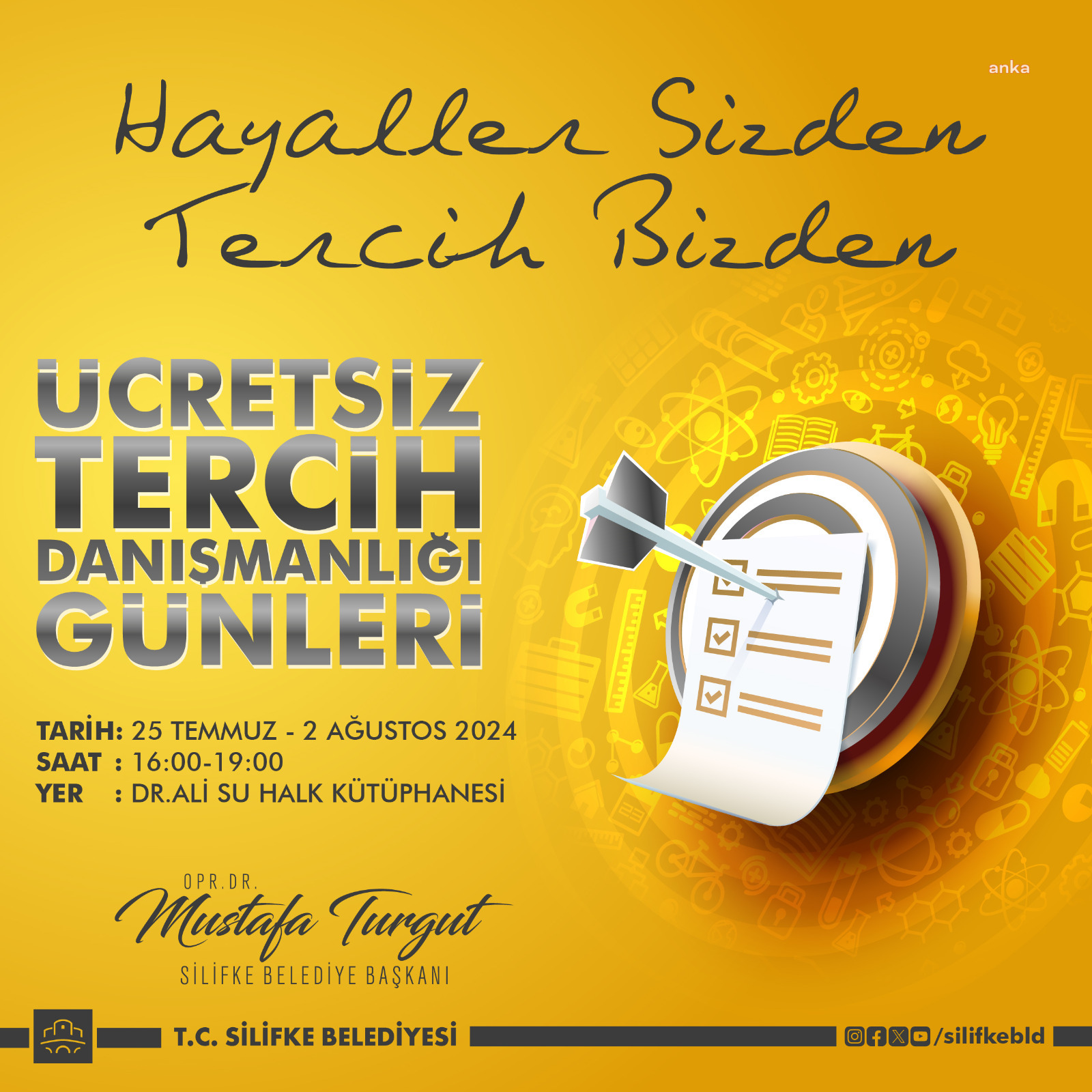Silifke Belediyesi’nden öğrencilere ücretsiz tercih danışmanlığı hizmeti