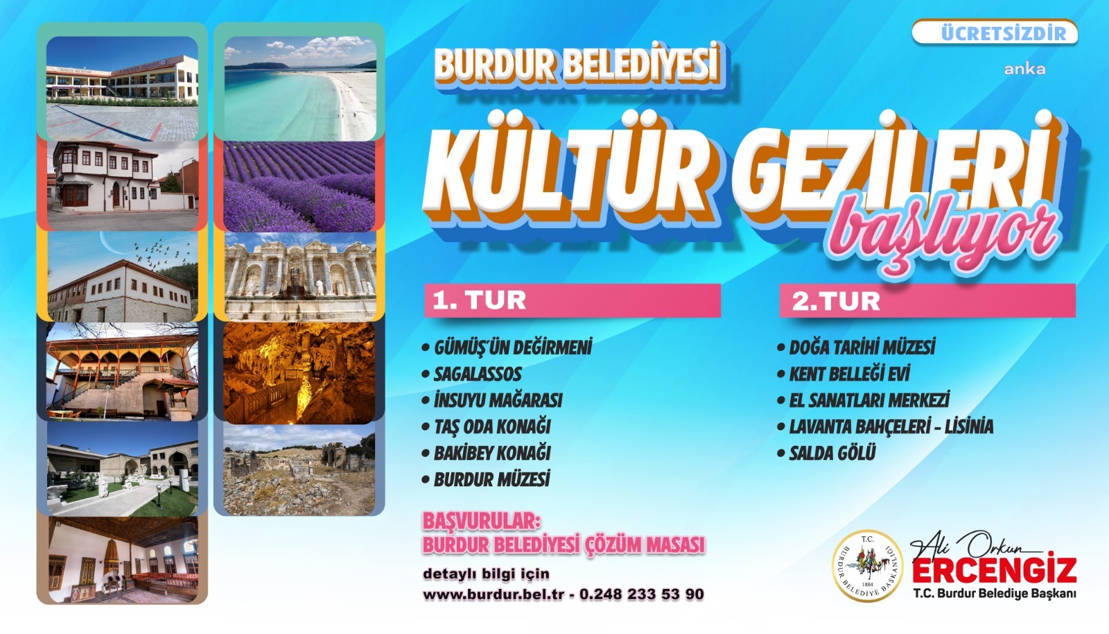 Burdur Belediyesi'nin kültür gezileri başlıyor
