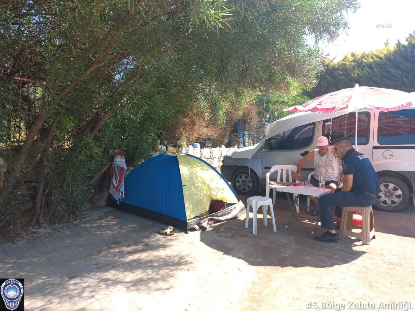 Bodrum'da karavan ve çadırlara yönelik denetim