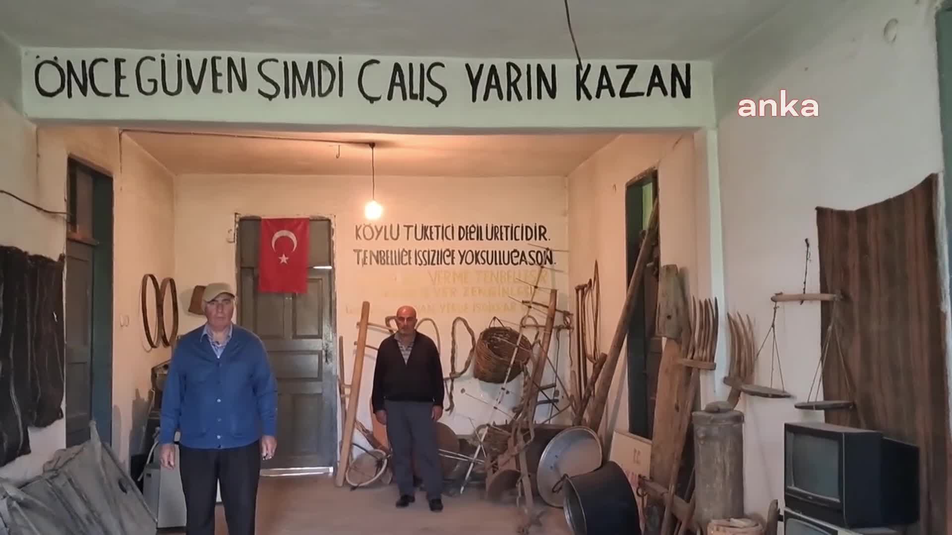 Şavşat'a bağlı Kireçli köyünde yaşayan Orhan Göktürk, eski tarım aletlerinden müze oluşturdu