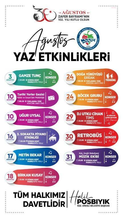 Karadeniz Ereğli Belediyesi'nin düzenlediği yaz etkinlikleri devam ediyor