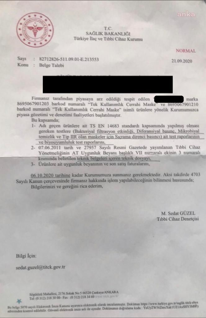 SAĞLIK BAKANLIĞI, 'MARANGOZUN BİLE ÜRETTİĞİ' MASKENİN DENETİMLERİNE BAŞLADI