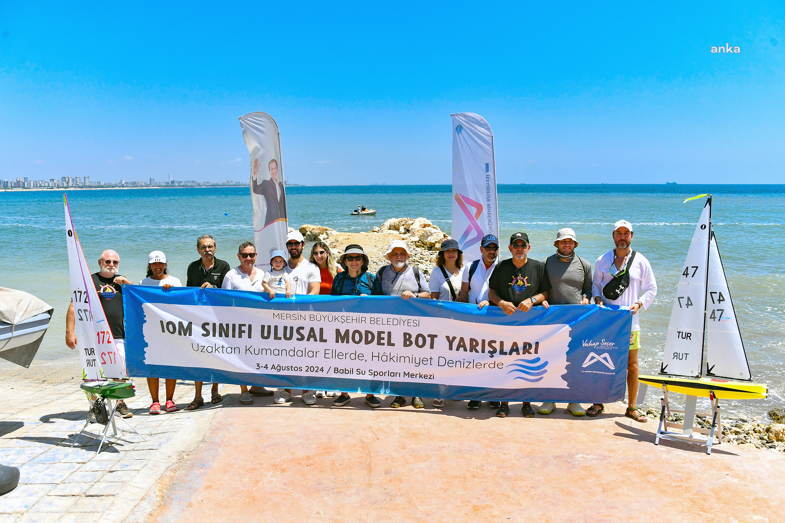 Mersin Büyükşehir ve Türkiye Yelken Federasyonu iş birliğinde 'IOM Sınıfı Ulusal Model Bot Yarışları' düzenlendi