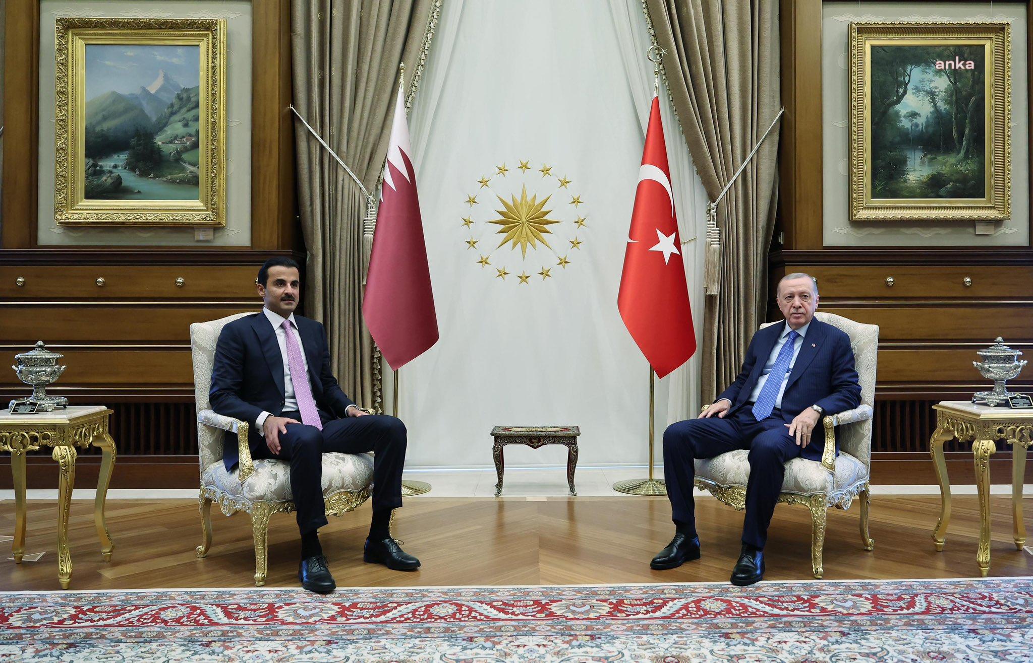 Cumhurbaşkanı Erdoğan-Katar Emiri Al Sani görüşmesinde İsrail'in Filistin'deki saldırıları ele alındı