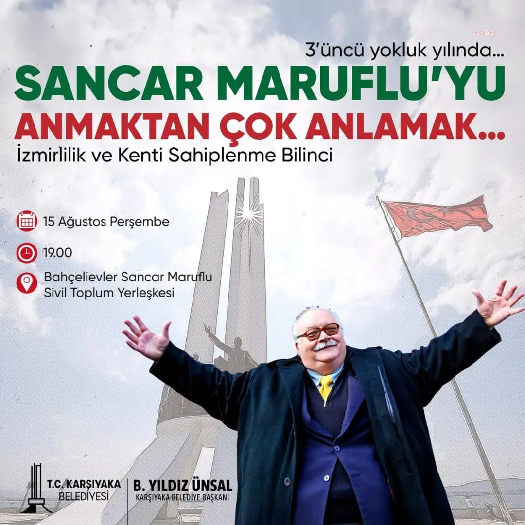 Karşıyaka Belediyesi, 'İzmir Baba' olarak bilinen Sancar Maruflu için anma etkinliği düzenleyecek
