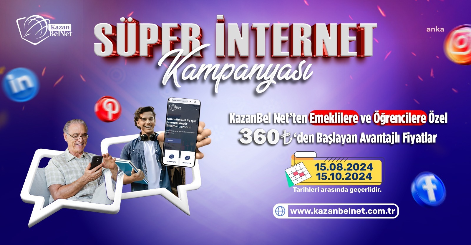 Kahramankazan Belediyesi'ne bağlı KazanBel Net'ten 'Süper İnternet Kampanyası'