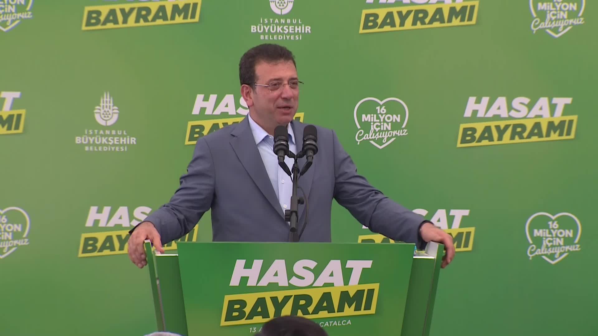 Çatalca’da ‘Hasat Bayramı”nda konuşan İmamoğlu:  “Yalan, dolan, talan bize ne yakışır ne yapışır”