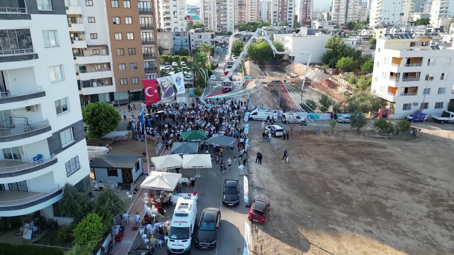 Yenişehir Belediyesi, kütüphane ve taziye evinden oluşan kompleksin temelini attı