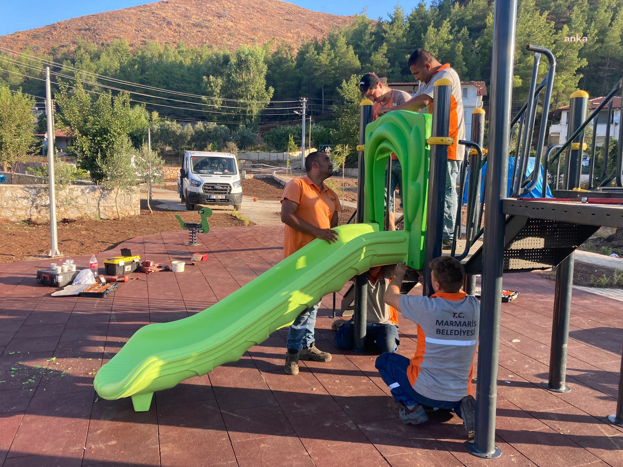 Marmaris Belediyesi, Değirmenyanı'nda park yapımının son aşamasına geldi