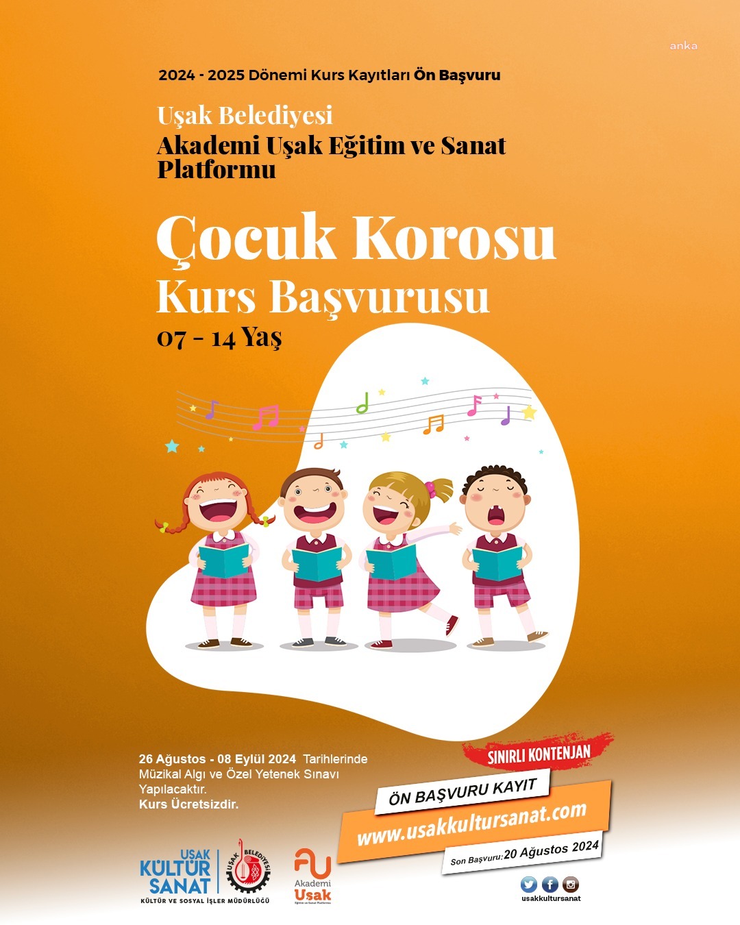 Uşak Belediyesi'nin yeni dönem kursları başlıyor