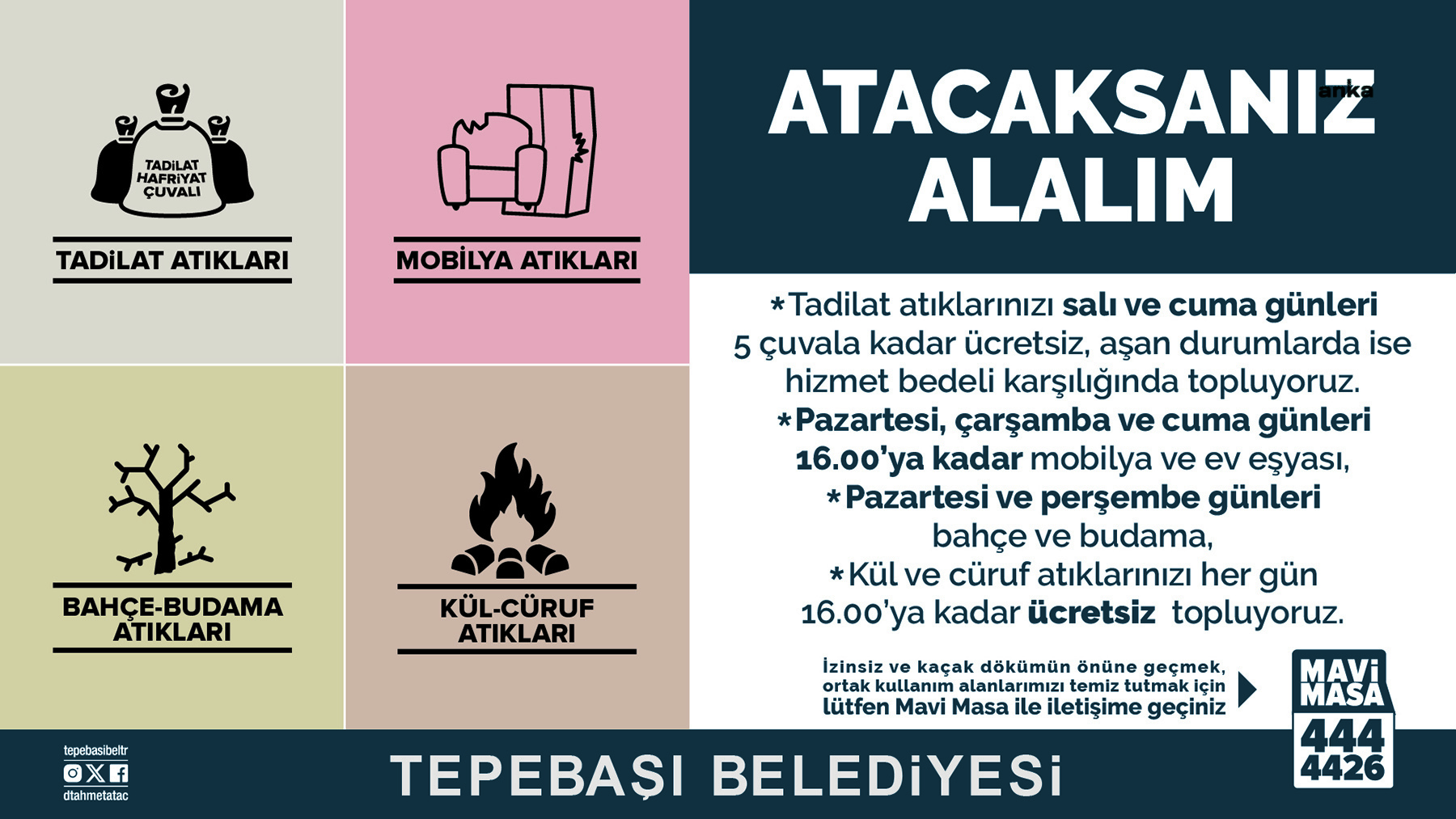 Tepebaşı Belediyesi'nin atık toplama hizmeti devam ediyor