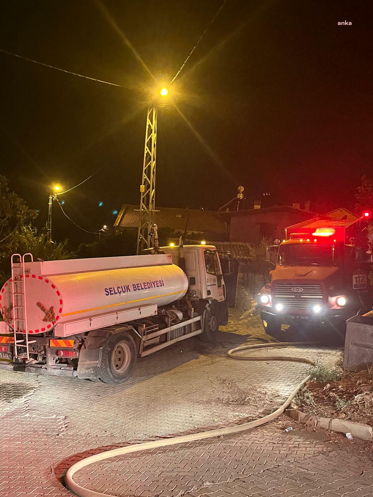 Efes Selçuk Belediyesi’nden yangın söndürme çalışmalarına destek