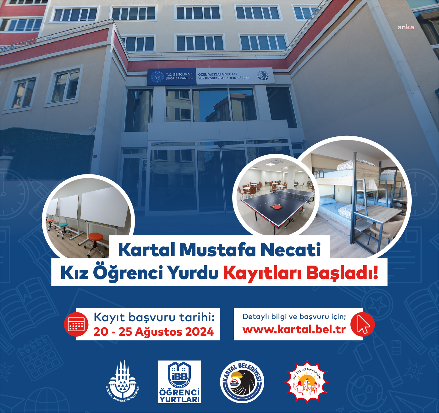 Kartal Belediyesi Mustafa Necati Yükseköğrenim Kız Öğrenci Yurdu’na kayıtlar başladı
