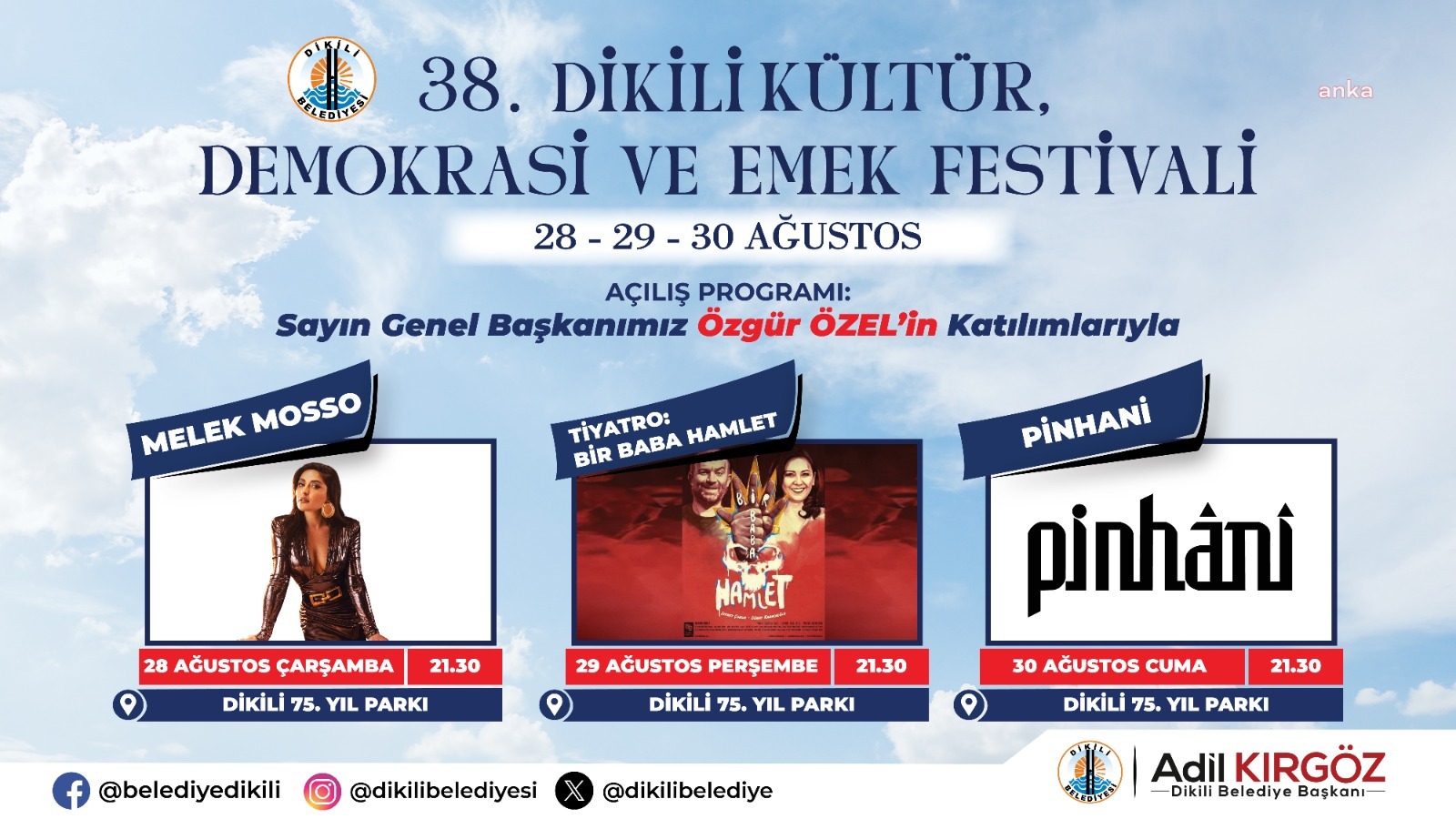 “38. Dikili Kültür, Demokrasi ve Emek Festivali”, 28 Ağustos'ta başlıyor
