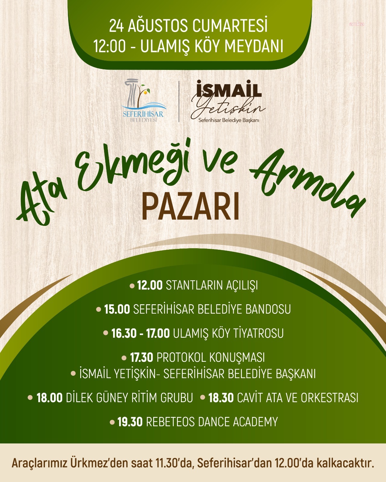 Seferihisar, Ata Ekmeği ve Armola Pazarı’na ev sahipliği yapacak