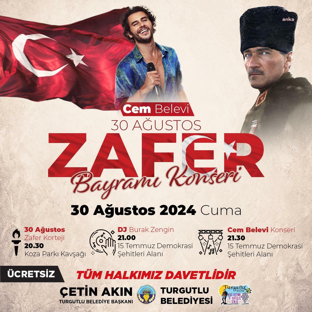 Turgutlu’da Cem Belevi ile Zafer Bayramı coşkusu